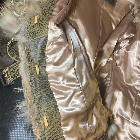 Fur Brown Multi Belted Short Coat - Picture 10 of 13